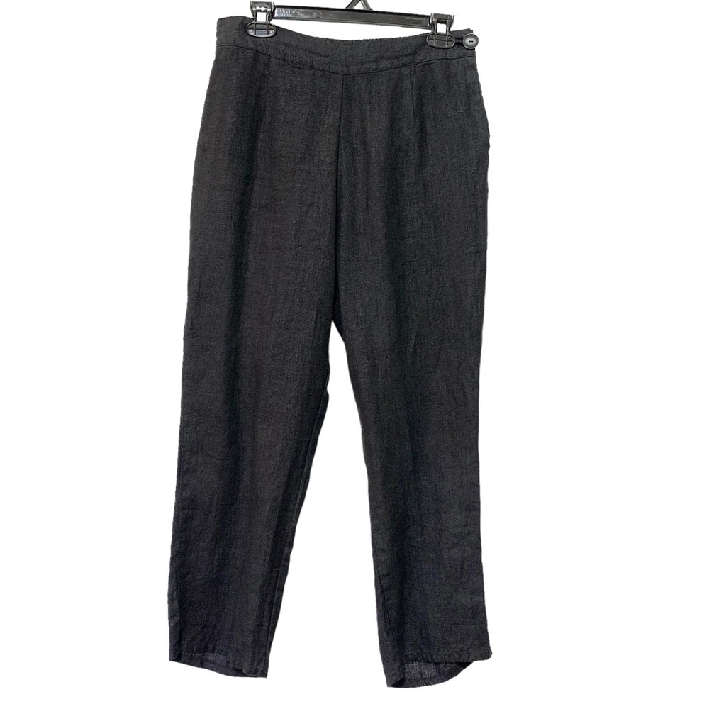 Flax Women's Petite Green 100%
Linen Pull On Pants Lagenlook Size P
High Waisted